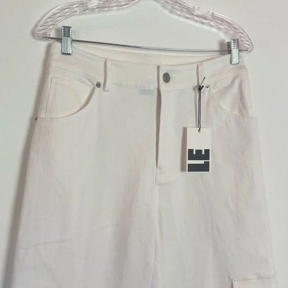 NWT Local European White RELAXED DENIM CARGO Oversized Pants Size Small - Picture 5 of 7